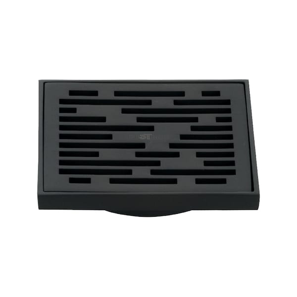 BSF6310MB Watercourse Transit 4" Square Grid Shower Drain, Matte Black